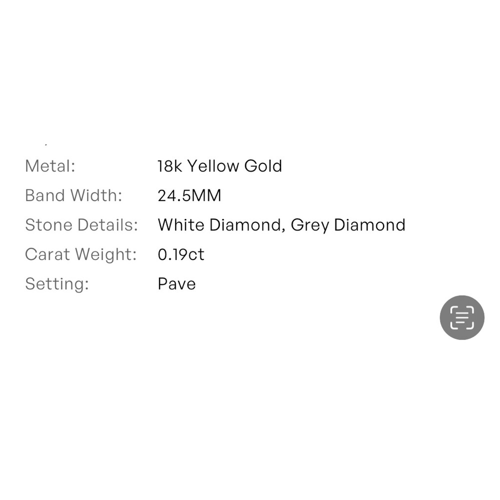 Authentic John Hardy solid 18K gold saddle ring grey white diamonds size 7 NIB! - Picture 15 of 15